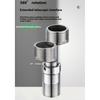 Platzsparender Duschverbinder Edelstahl Duscharmatur-Adapter 360° drehbare Winkelverstellung Abgewinkelter gebogener Fuß