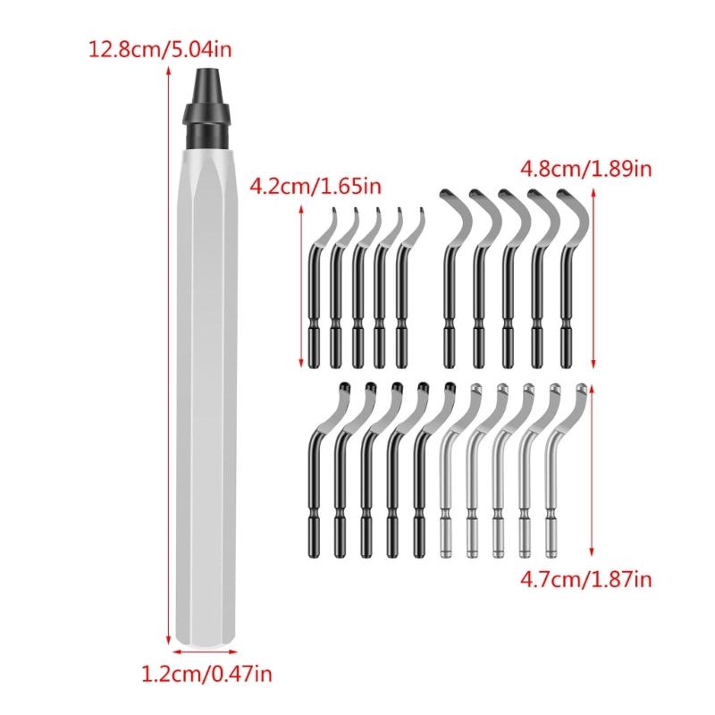 Entgratungswerkzeug mit 10/20-teiligem Schneidewerkzeug für Metall, Aluminium, Kupfer, Kunststoffrohre, 3D-Druck-Gratentferner