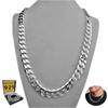 925 Silber Herren Kette Silber 9mm DICK ITALIENISCH Diamant Kette
