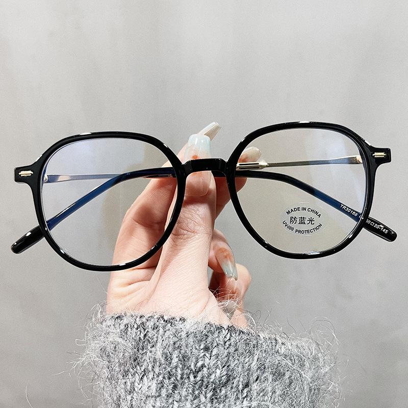 Transparent Round Frame Computer Reading Glasses Women Men Rivets TR90 Anti Blue Light Blocking Eyeglasses Fashion Clear Glasses