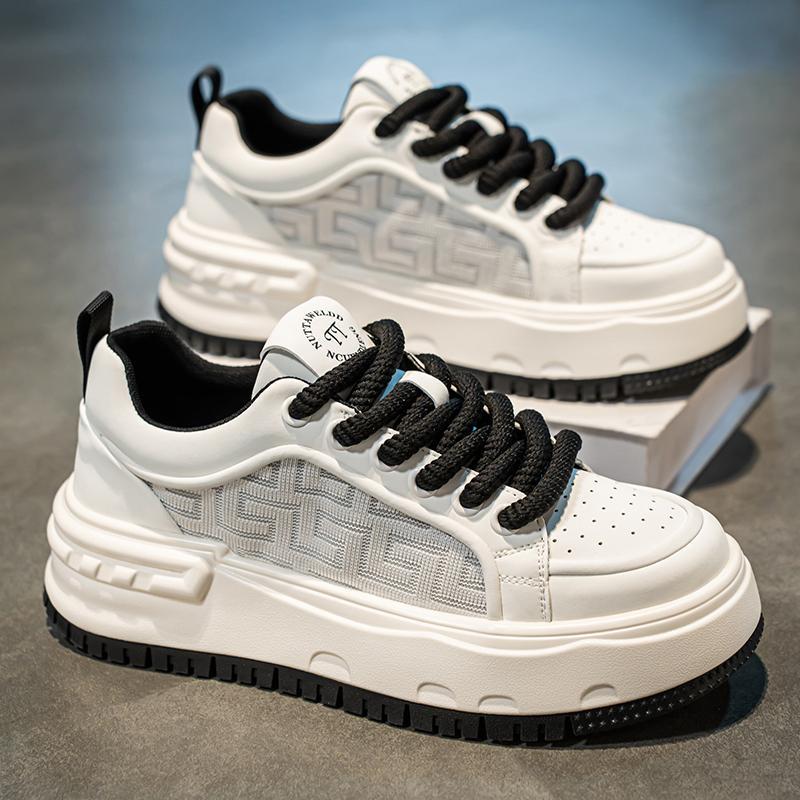 

Light luxury high-end little white shoes men s 2025 summer mesh breathable thin casual shoes lightweight thick-soled casual dad shoes 44