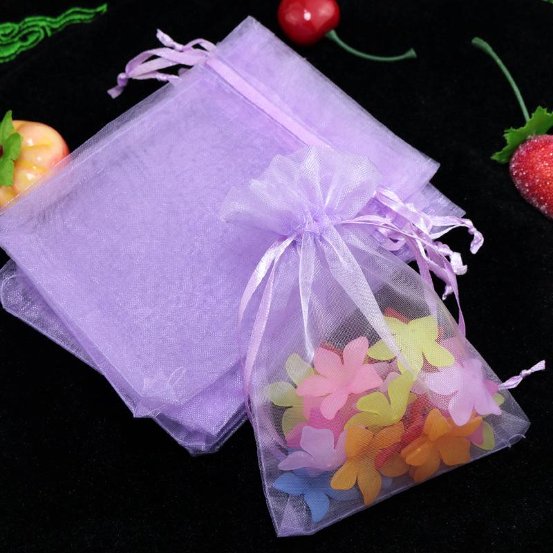 10pcs (9 Size) Gift Bag Jewelry Packaging Organza Bag Pouche Jewelry Packing Bag Birthday Party Decor Wedding Christmas Supplies