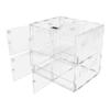 Bymaocar Terrariums pour Reptiles Acrylique Transparent 4 Compartiments Cage pour Reptiles Domestiques Grimpeurs Non Toxique Inodore Avec Thermomètre Pour Laboratoire/Maison