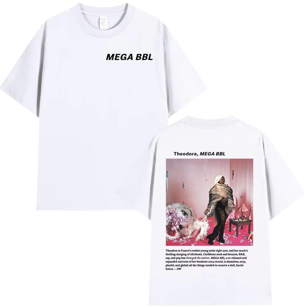 Rapper Theodora Mega Bbl Album Grafik 100% Baumwolle Musik T-Shirt Herren 2026 Neu Sommer Hip Hop Unisex Kurzarmshirt Fan Geschenke
