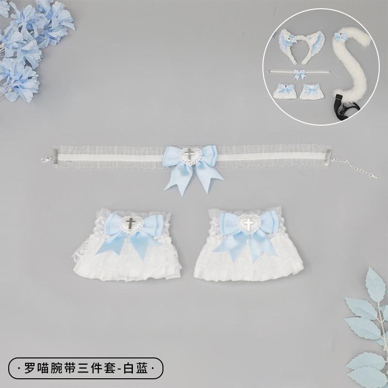 Cosplay Cat Ears Headband Cat Tail Accessories Handmade Cute Cat Girl Beast Ears Hair Accessories Beast Tail Accessories Set