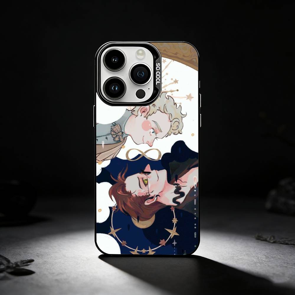 G-Good Cartoon O-Omens Phone Case For iPhone 17,16,15,14,13,12,11 Plus,Pro Max,XS,Colored Silver Phone Case