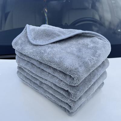 Car Wash Towel Microfiber Coral Fleece Hemmed Towels 600GSM High Absorbent Ultra-Soft Car Drying Towels Cleaning Cloth
