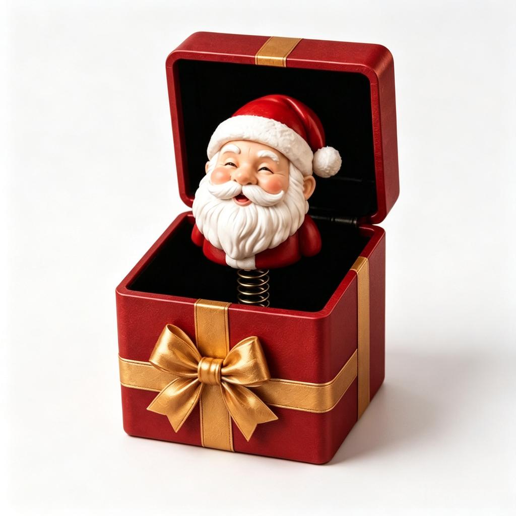 Weihnachts-Magie Pop-Up Geschenkbox, Überraschungs-Explosionsbox für Weihnachtsgeschenk, Rot, 1 Packung