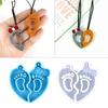 Foot Silicone Resin Mold,Foot Epoxy Resin Casting Mold for DIY Crafts Car Pendant Jewelry Making Keychain Silicone Mold