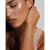 Gold Bracelets Set for Women Non Tarnish Trendy,14K Gold Plated Dainty Stackable Paperclip Cuban Link Chain Bracelets, Simple Cute Cuff Bracelets