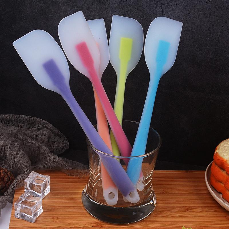 1Pc Small Non Stick Butter Spatula Translucent Silicone Cream Baking Scraper