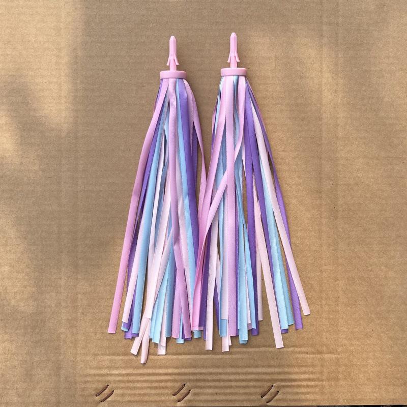 Colorful Tassel Streamers: Decorative Handlebar Ribbons for Children's Balance Cars