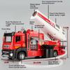 1:32 Scale Container Truck Fire Trucks Model Car Toy Pull Back Music Light Metal Diecast Doors Opened Vehicles Toys for Kid Gift