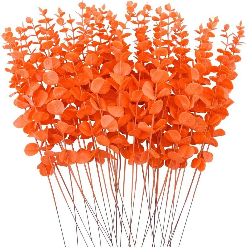 10/20pcs Artificial Plants Multicolor Eucalyptus Leaves Faux Boughs Wedding Bridal Bouquet Home Vase Table Diy Gifts Decora Prop