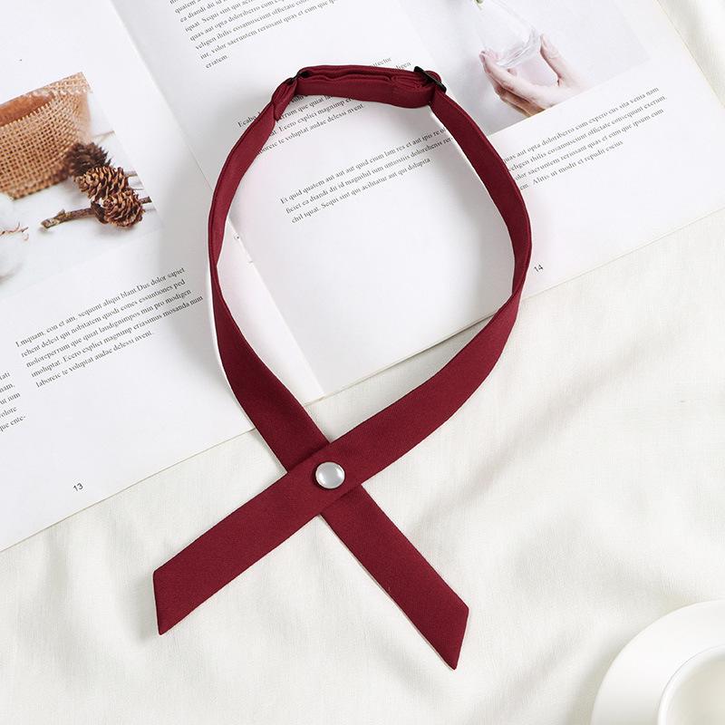 Graduation Photo Burgundy Bow Tie for Women & Men - Japanese JK Academy Style