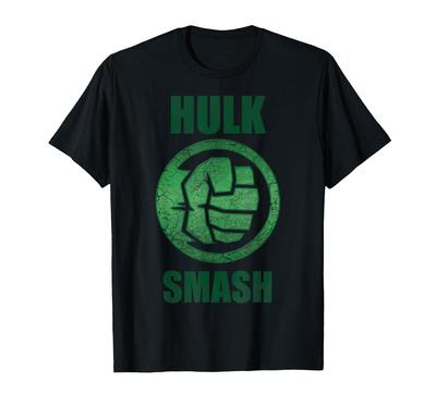 Marvel Hulk Smash Fist Circle Logo Greenstone Poster T-Shirt