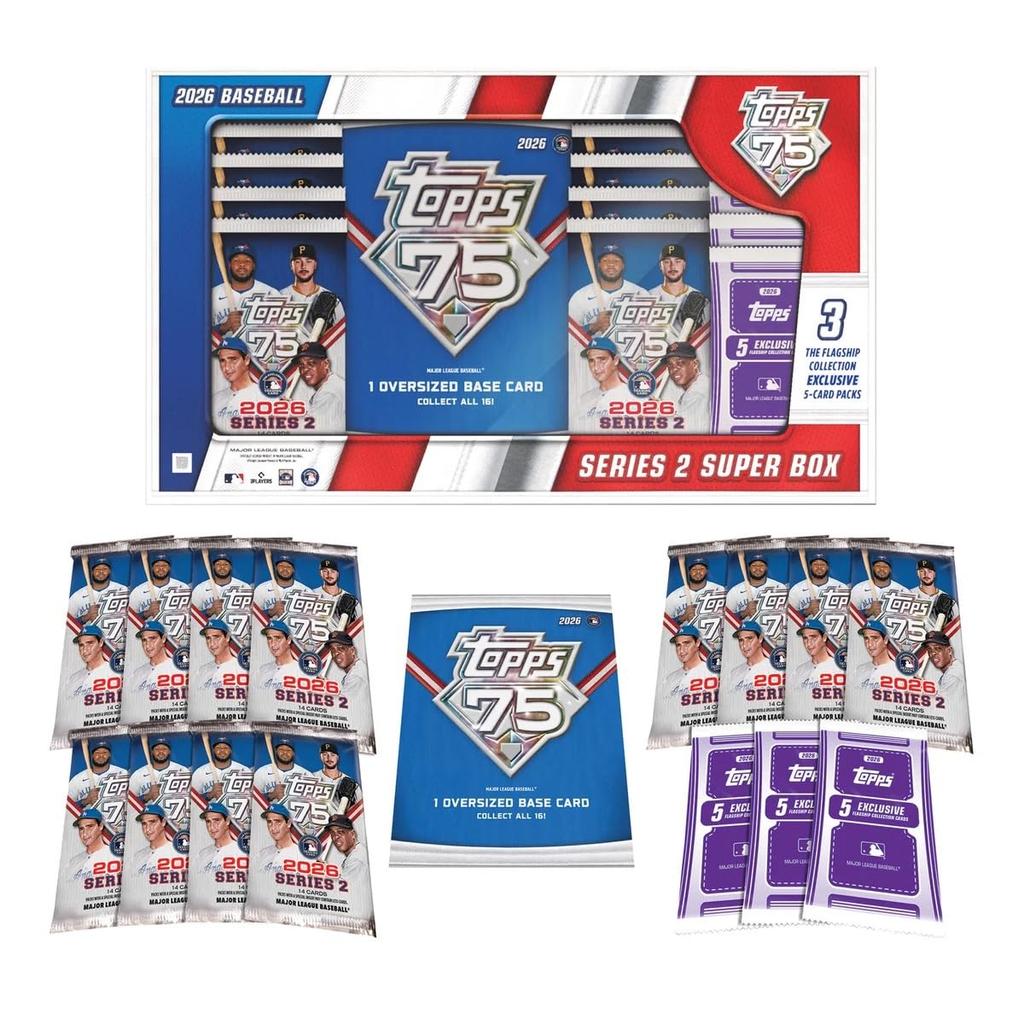 Topps MLB Series 2 Baseball Trading Cards Super Box 2026 14 Cards Per Pack