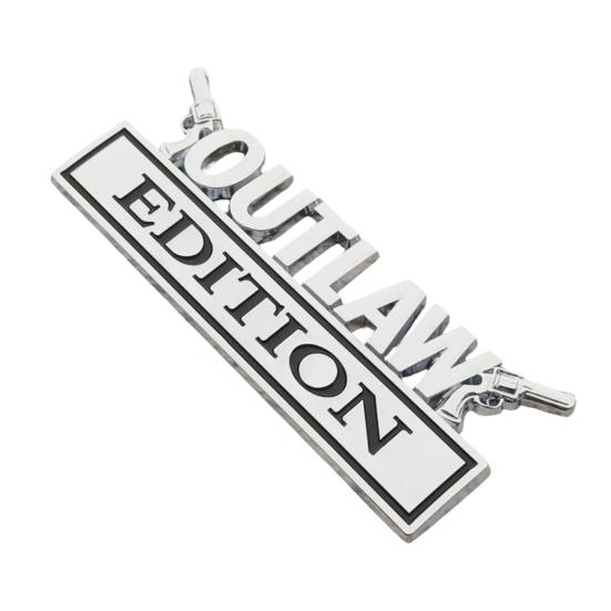

3D Metal Car Emblem OUTLAW Chrome Letter Sticker for Body & Tailgate Zinc Alloy Auto Badge Waterproof Scratch-Resistant Exterior Decal