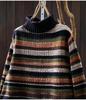 2025 Women's Colorful Fair Isle Cotton Sweater, Half-High Neck, Autumn/Winter Style, Versatile for Outerwear or Layering