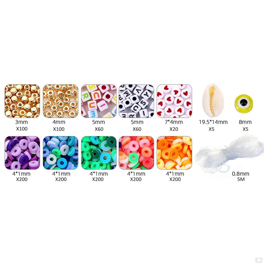 Polymer Clay Perlen Disc 9 Grids Schmuck Machen Handwerk DIY Charms Spacer für