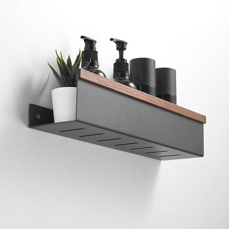 Rafturi de depozitare pentru baie, montate pe perete, fără perforații, din lemn, suport pentru baie, placă pentru condimente, organizator pentru raft de baie, organizator pentru toaletă