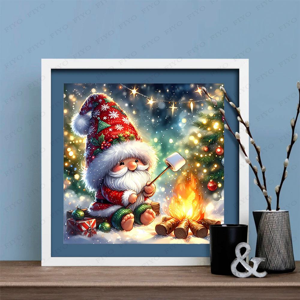 Diamantové malování Nové 2024 Vánoce Santa Claus 5D DIY Plná diamantová mozaiková umělecká kreslená trpasličí výšivka Domácí dekorace quadro