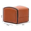 Single Grid PU Leather Watch Case Display Holder Organizer Jewelry Box, 9x10x8cm