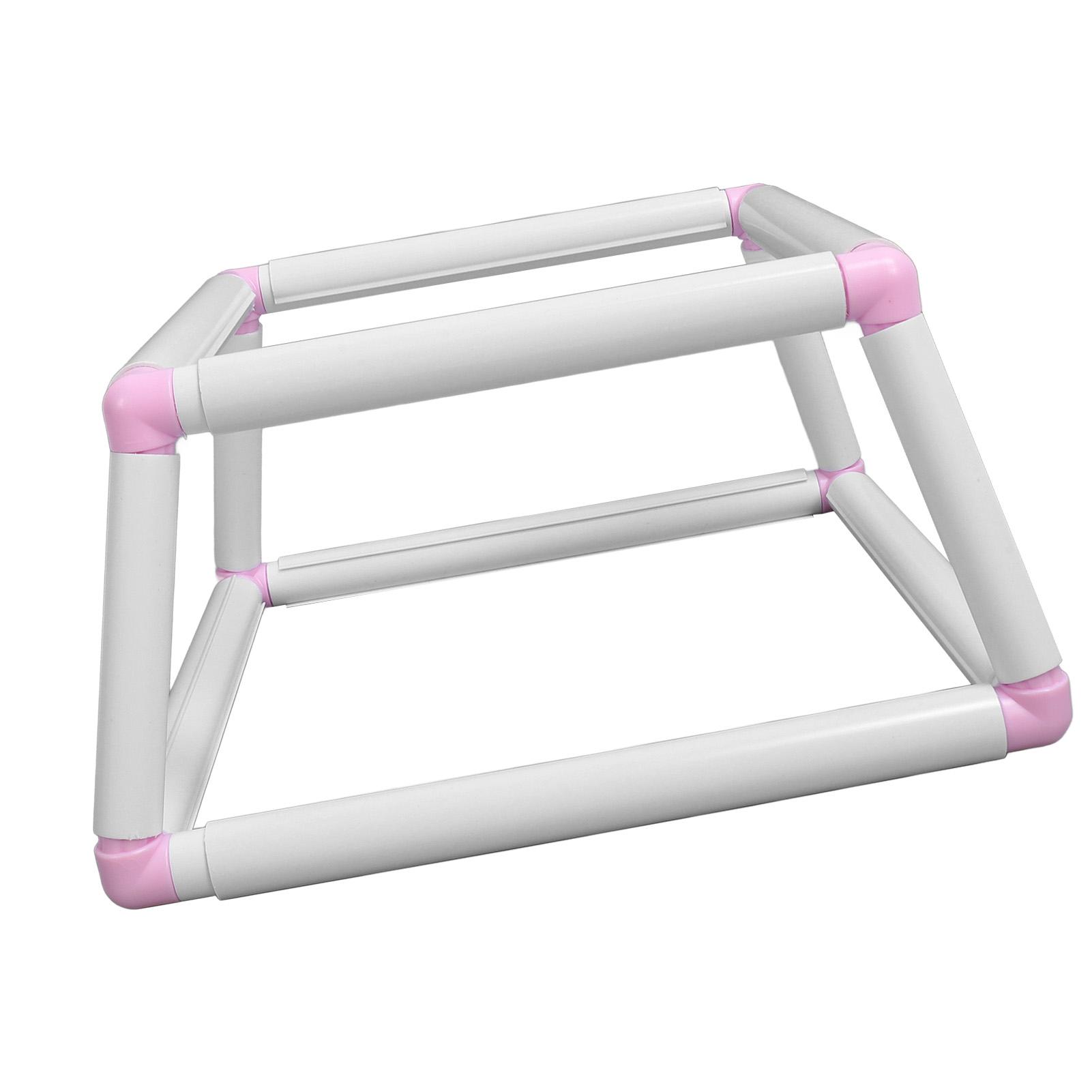 Embroidery Frame Lap Stand   Stitch Stitching Holder Set Rectangular Plastic Tube Double Layer Sewing Hoop