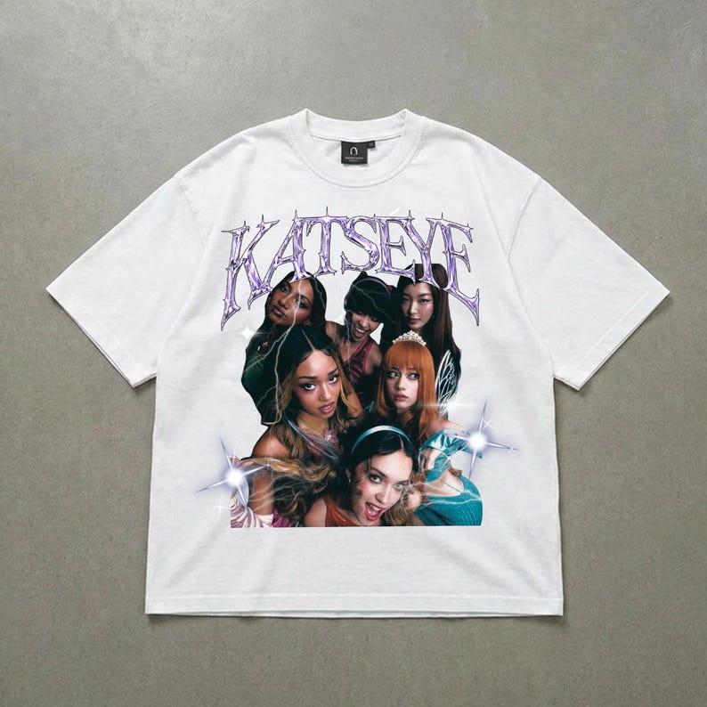 2026 Summer Hot Sale KATSEYE Kpop Group T-shirt Men Women Harajuku Hip Hop Punk Round T-shirt Y2K Gothic Cotton Oversized T-shirts
