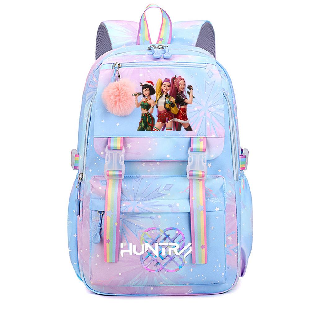 Christmas K-Pop Demon Hunters Printed Large Capacity Waterproof Backpack Teenger Student Girl Boy Schoolbag Bookbag Women Large Capacity Travel Bag