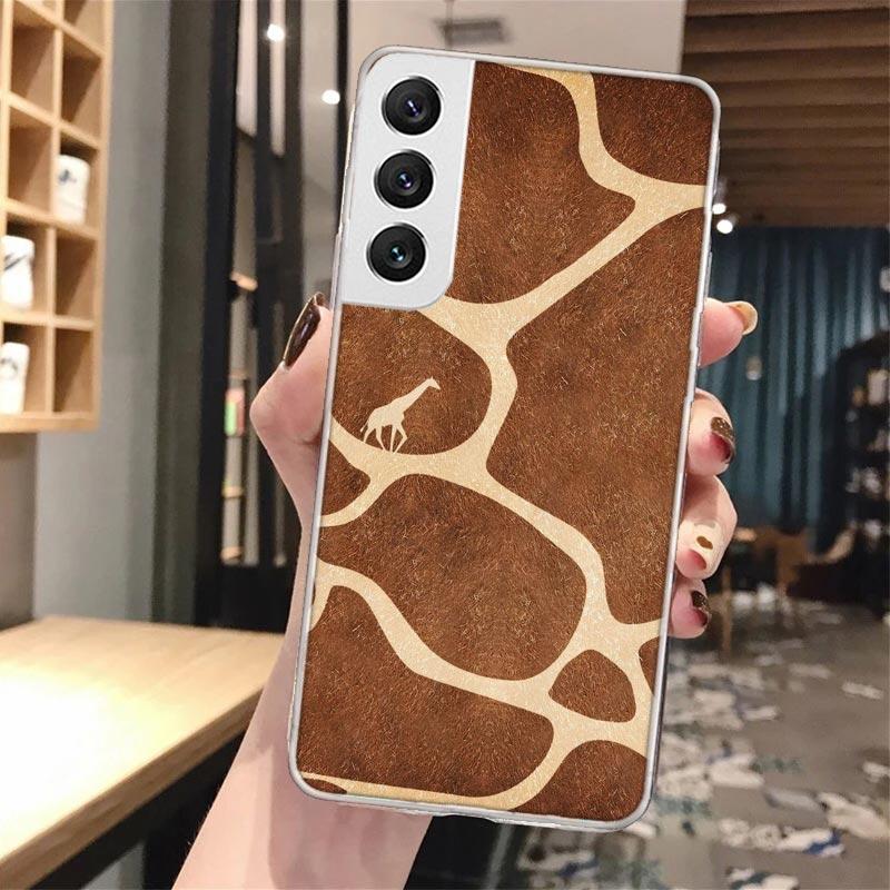 Cute Cartoon Giraffe Animal Soft Phone Case For Samsung Galaxy S24 S23 S22 S25 Ultra S21 Plus S20 FE S10 + S24Ultra Pattern Capa