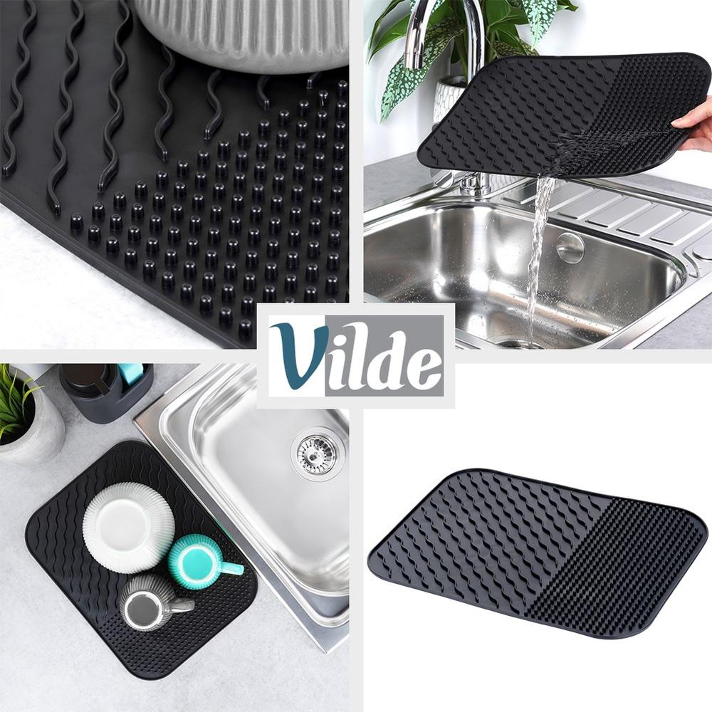 Dish Drying Mat Kitchen Rack Drainer Pots and Cups