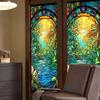 Europäischer Stil Fensterfolien Aufkleber Bunte Folie Vinyl für Glasfenster Buntglas Fensterfolie Haus und Badezimmer