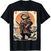 IDestiner Chat Samouraï Katana Équipement Complet Guerrier Combattant Art Japonais T-shirt