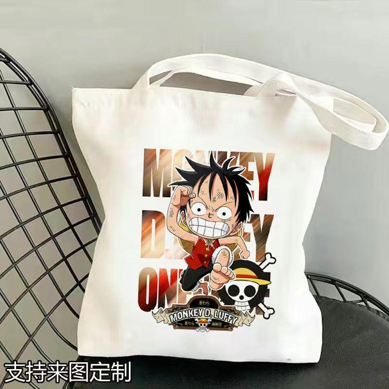 Japan cartoon comics One Piece Student Canvas Bag Large Capacity Study Bag Anime-Style Shoulder Bag 0029