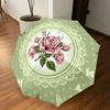 1PC Rose ButterflyAutomatic Open/Close Umbrella with Windproof, 8-Rib Sturdy Canopy, Durable Ribs, Fashionable Design, Outdoor Accessory, Fun Prin, Ho