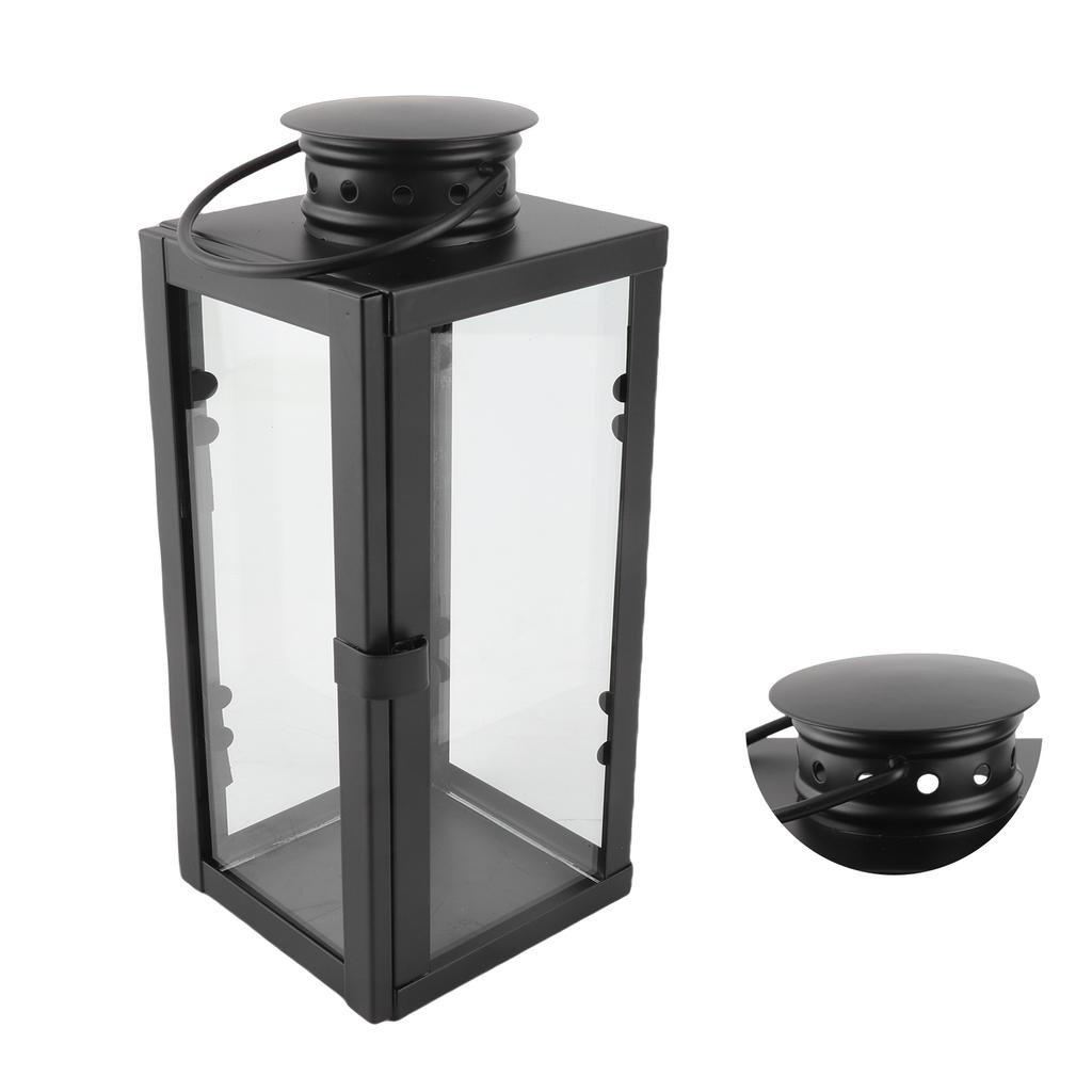 Iron Candle Lantern Vintage Decorative Metal Hanging Candle Holder for Living Room Courtyard