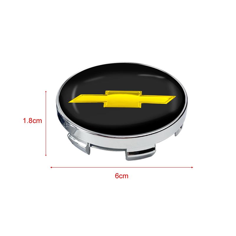 4Pcs 56/60mm Car Wheel Center Hub Caps Cover Decor Sticker Auto Accessories for Chevrolet Sail Equinox Cruze Malibu AVEO Lova RV