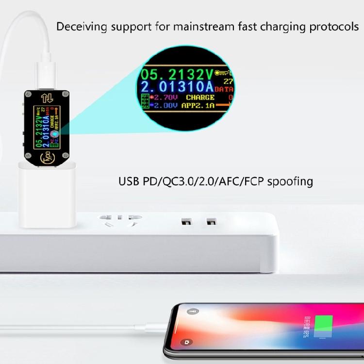 USB C Tester Power Meter 3.5-24V 5A Voltage Tester Multimeter USB C Current Meter Tester LCD Display Voltmeter