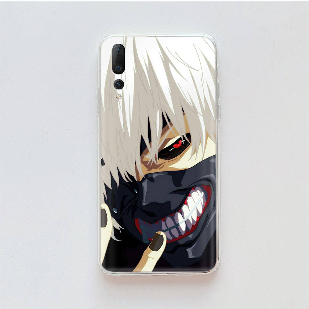 Transparente Hülle für Samsung A04 A14 A23 M33 M53 Realme 10 9 C35 C55 VIVO X80 Infinix Hot 30 Note 11 Tecno Spark 8P Pro W-53 Tokyo Ghoul