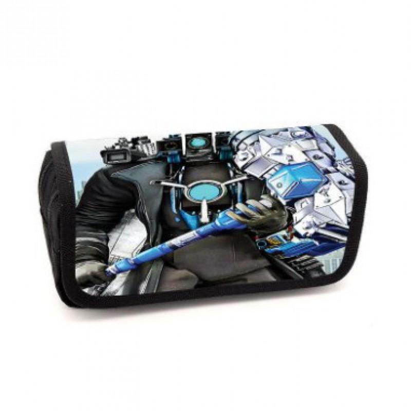 Skibidi Toilet Themed Double-Layer Pencil Case Students - Oxford Fabric Stationery Organizer Bag