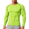 Men's Compression Long Sleeve Shirt Athletic Training Top Quick Dry Breathable High Stretch Base Layer for Running Basketball