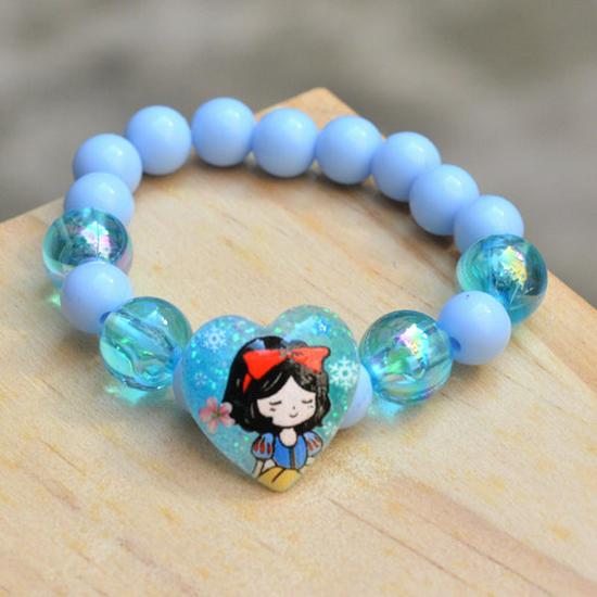 Colorful Sparkle Bead Bracelet for Kids - Princess Jewelry Gift