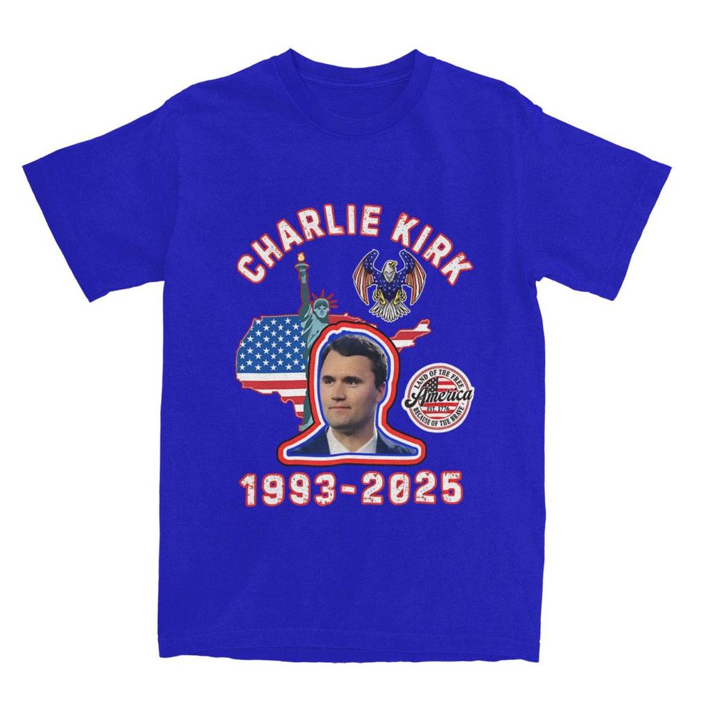 Rest In Peace Charlie Kirk Tshirt Men Cotton Tops Print Legends Never Die O-neck Short Sleeve