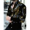 Classic and Versatile Men's Long-sleeved Shirt, Stylish and Casual Button-down Design, Digital Printing