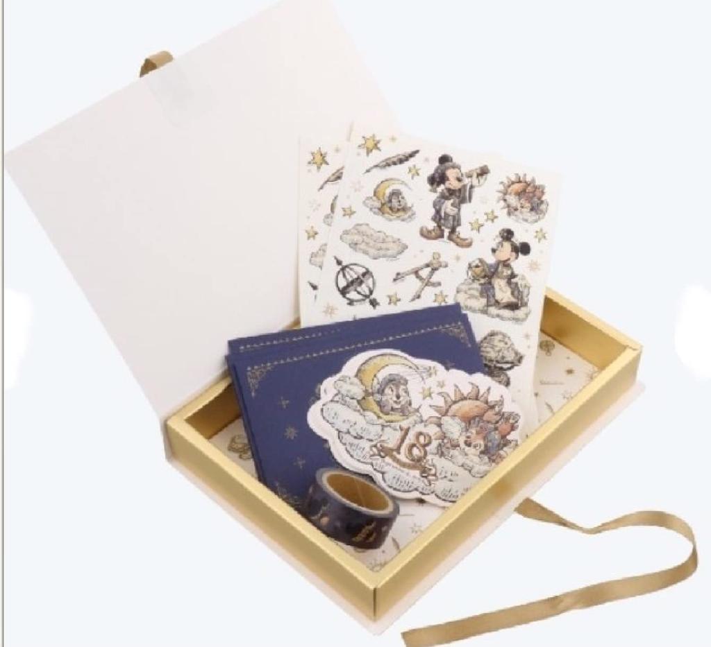 Tokyo Disney Resort Stationery Set Masking Tokyo Disney Resort DisneySea 18th Anniversary (Case, Stickers, Envelope, Card, Tape) 5-Piece Set,