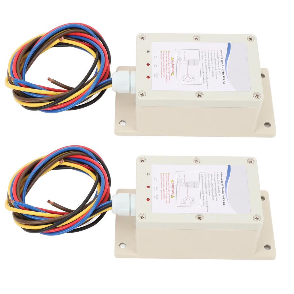 2PCS Soft Start for RV Air Conditioner Easy Start with Small Generator Water Resistant SSRV3T RV AC Soft Start Kit for