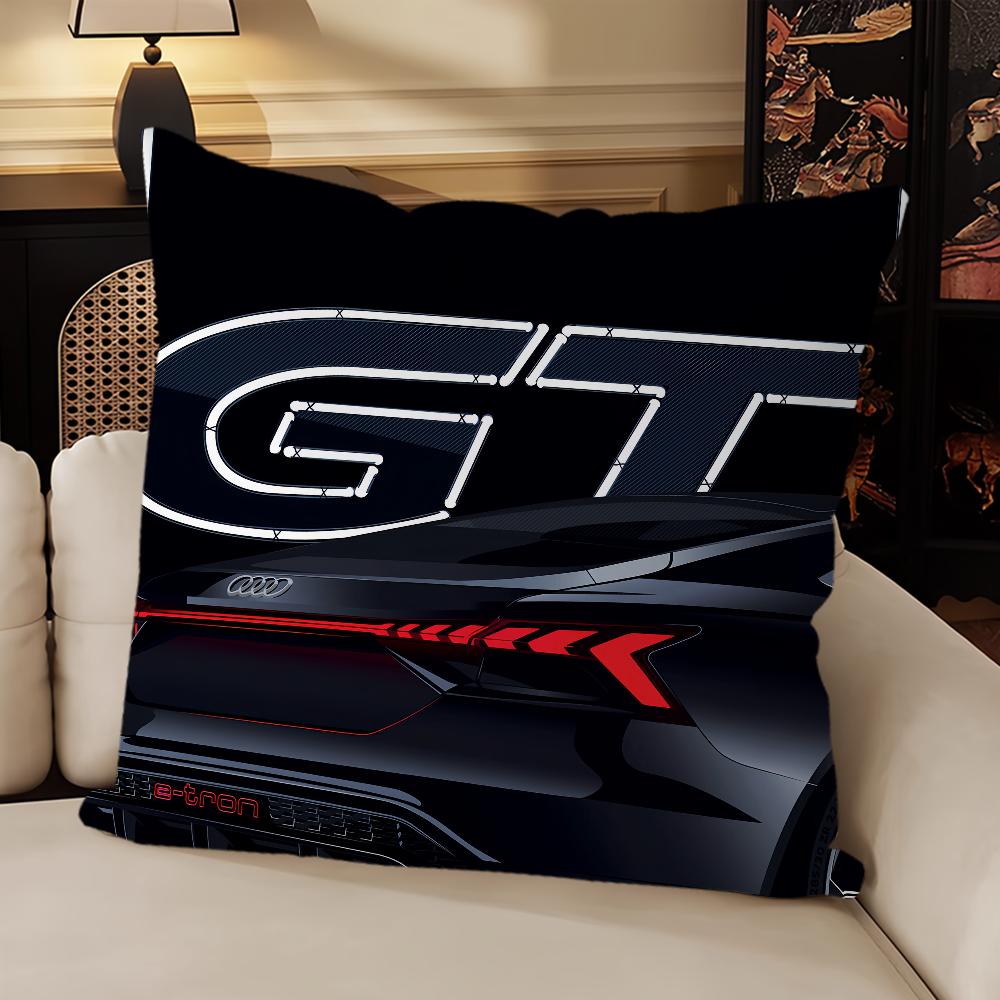 Racing Cars Cushion Cover Living Room Headboard Bedroom Office Cushion Cushion Sofa Nap Time Audis-ES Logo Pillow Case