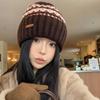Knitted Hat Women's Woolen Hat Retro Jacquard Autumn and Winter Christmas Atmosphere Warm Ear Protective Hood