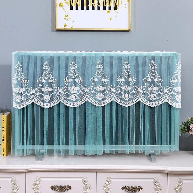 1 Peça Tela de TV Monitor 32/40-42 polegadas Televisão LCD Protetor Elegante Capa Protetora Decoração de Casa Bordado de Renda Universal